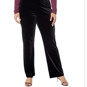 NEW! NOTATION Black Pull On Plus Size Velvet Pants 3X.